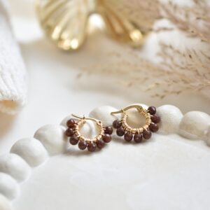 Kolczyki koła - awenturyn