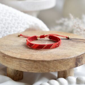Tkana bransoletka red power