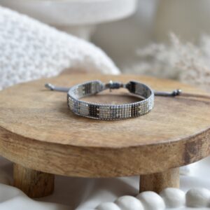 Tkana bransoletka silver